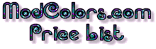 ModColors Price List